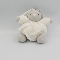 Doudou lapin plume gris blanc KALOO