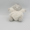 Doudou lapin plume gris blanc KALOO