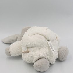 Doudou lapin plume gris blanc KALOO