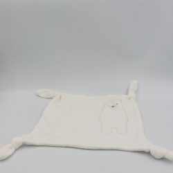 Doudou plat ours blanc VERTBAUDET