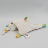 Doudou et compagnie plat ours blanc beige orange vert