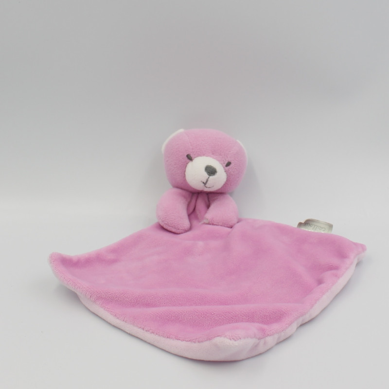 Doudou plat ours rose MES PETITS CAILLOUX CMP