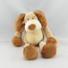 Doudou chien beige marron NICOTOY 22 cm 