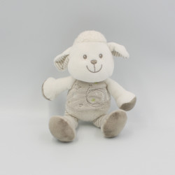 Doudou mouton blanc gris étoiles VETIR