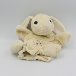 Doudou marionnette lapin écru HISTOIRE D'OURS