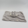 Doudou plat carré hippopotame gris Love Idea OBAIBI