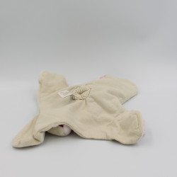 Doudou plat éléphant beige rose PREMAMAN