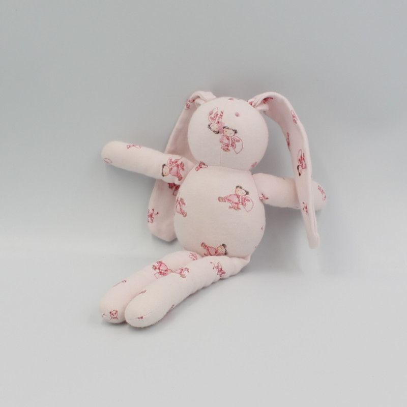 Doudou lapin rose imprimé petite chinoise PETIT BATEAU
