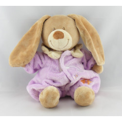 Doudou lapin combinaison rose fleur TEX