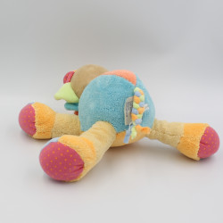 Doudou lion beige bleu rouge orange palmier NATTOU