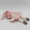 Doudou Poupée bébé rose pois Mademoiselle cassis Corolle