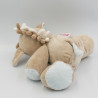 Doudou poney cheval beige bleu NATTOU 30 cm