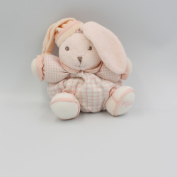 Doudou Lapin Boule lilirose carreaux rose ruban Kaloo