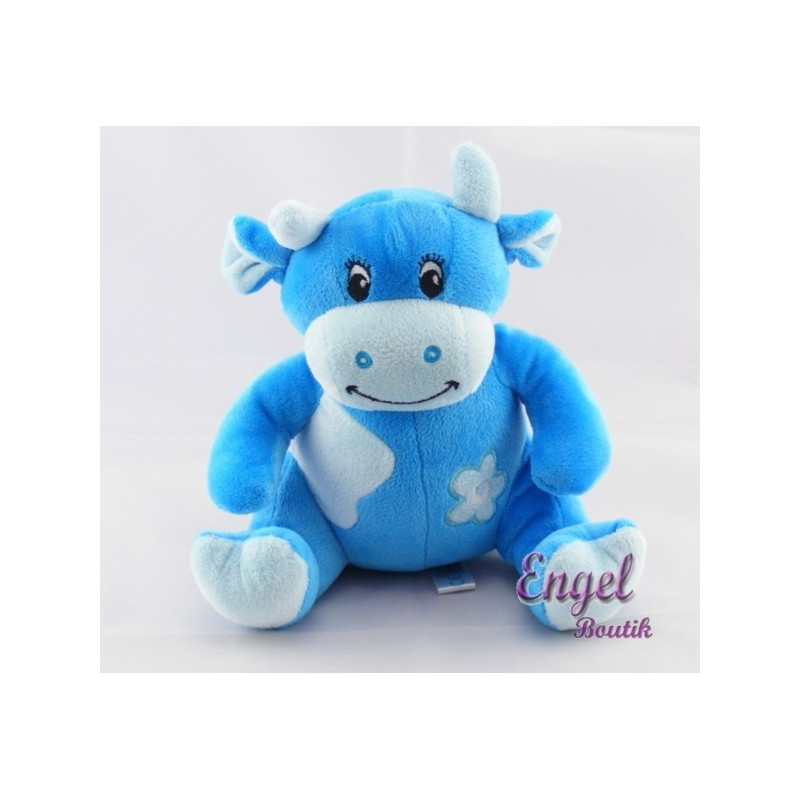 Doudou Hochet Vache Bleu Arthur & Lola BEBISOL 