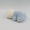 Ancienne peluche ours blanc bleu BOULGOM