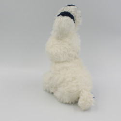 Ancienne peluche lapin blanc bleu marine NOUNOURS