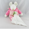 Doudou et compagnie souris rose Léonie avec mouchoir