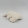 Ancienne peluche lapin blanc rose carreaux HELEN