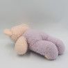 Ancienne peluche ours rose mauve AJENA