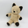 Ancienne Peluche chat beige marron Vintage