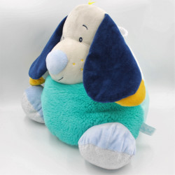 Doudou range pyjama chien bleu vert gris blanc jaune Pépin Baby nat