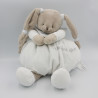 Doudou et compagnie range pyjama lapin blanc beige étoiles Céleste