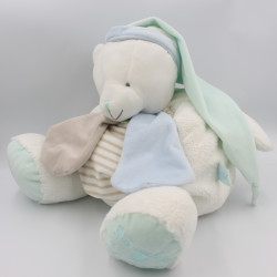 Doudou range pyjama ours blanc bleu beige Layette BABY NAT