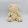 Peluche ours écru beige noeud à carreaux GIPSY