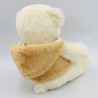 Peluche Doudou ours blanc beige capuche GIPSY