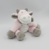 Doudou vache rose gris blanc lola NOUKIE'S NOUKIES