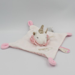 Doudou et compagnie plat licorne rose blanche étoiles Abracadabra