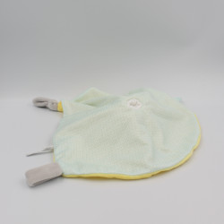 Doudou plat souris gris jaune bleu GIPSY