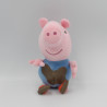 Doudou cochon rose bleu déguisé en vache PEPPA PIG 18 cm