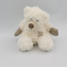 Doudou ours blanc beige vichy ENESCO