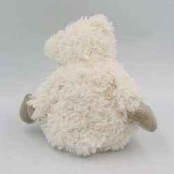 Doudou ours blanc beige vichy ENESCO