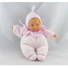 Doudou bébé poupée Baby Pouce rayé rose COROLLE 1997