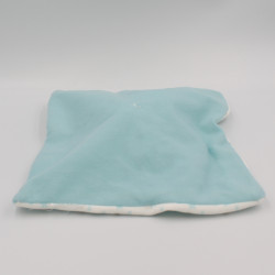 Doudou plat carré chien bleu blanc beige étoiles TOM & KIDDY TOMKIDS