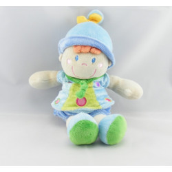 Doudou lutin garçon clown bleu MOTS D'ENFANTS