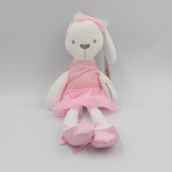 Doudou lapin blanc tutu rose BABYPLAY MAMAMIYAS & PAPAS