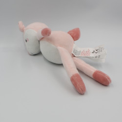 Doudou biche faon rose blanc SERGENT MAJOR