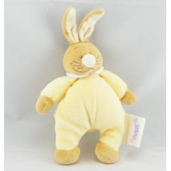 Doudou plat jaune lapin Gaspard NOUKIE'S