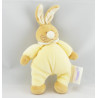 Doudou plat jaune lapin Gaspard NOUKIE'S