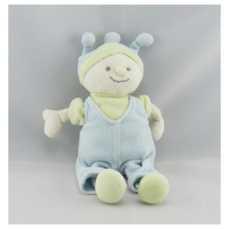 Doudou lutin clown bleu vert JOLLYBABY