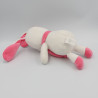 Doudou lapin blanc rose écharpe GIPSY