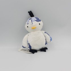 Doudou pingouin bleu blanc CATIMINI