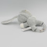 Doudou hochet ours lapin gris blanc nuage MAX & SAX