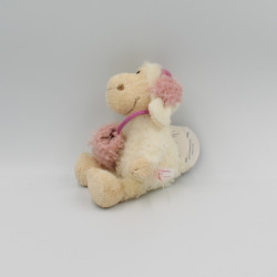 Petit Doudou mouton blanc sac rose NICI