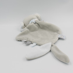 Doudou plat triangle chien gris bleu chouette Sam et Toby NATTOU