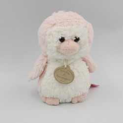 Doudou et compagnie musical pingouin rose blanc