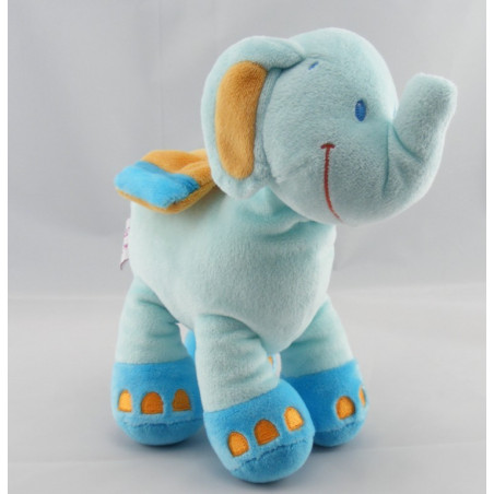 Doudou éléphant bleu POMMETTE
